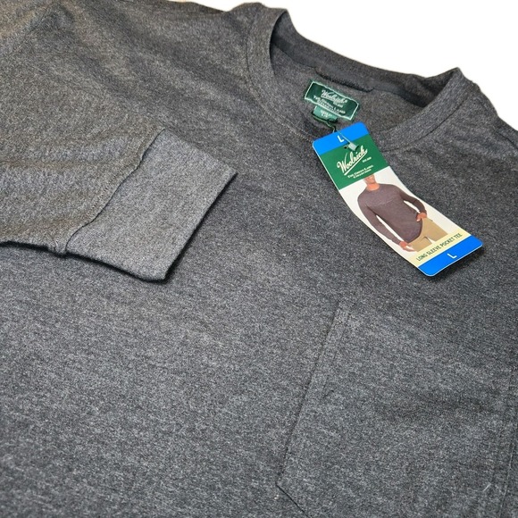Woolrich Other - WOOLRICH Long Sleeve Crew Neck T Shirt Mens Large Gray Pocket Tee NEW